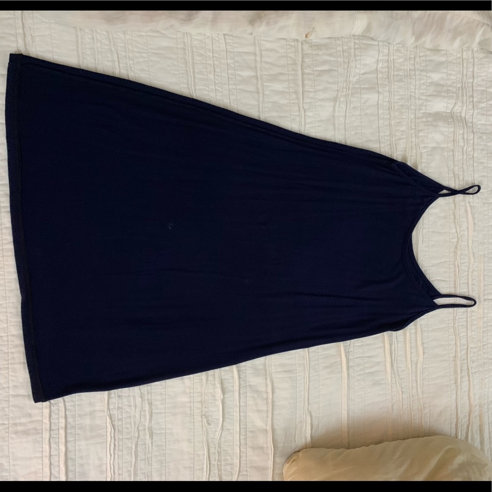 Blue cotton tank dress